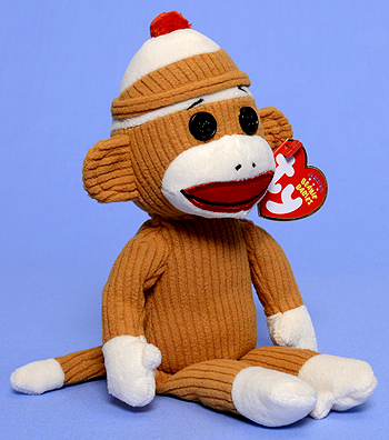 Socks the Sock Monkey (tan) - Ty Beanie Babies