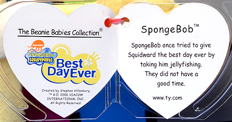 SpongeBob (Best Day Ever) - retail version swing tag inside
