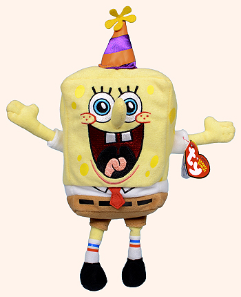 SpongeBob Birthday - sponge - Ty Beanie Babies