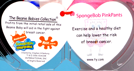 SpongeBob PinkPants - exercise swing tag, inside