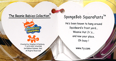 SpongeBob SquarePants (stuck on you) - swing tag inside