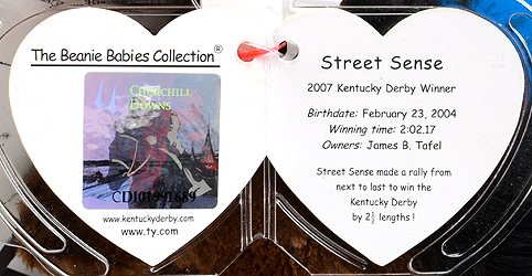 Street Sense (Kentucky Derby Store) - swing tag inside