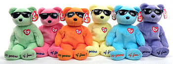 Summertime Fun set of 6 Beanie Babies bears