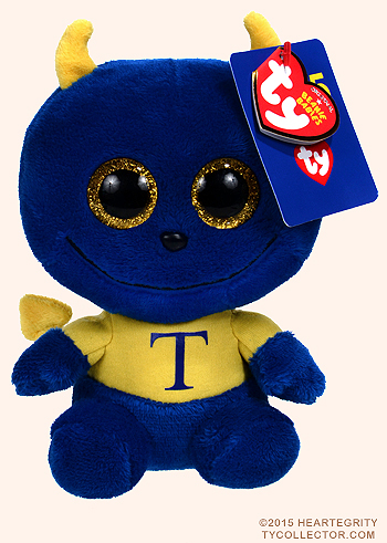 Tilden Beanie Mascot Blue (T on shirt) - devil - Ty Beanie Babies