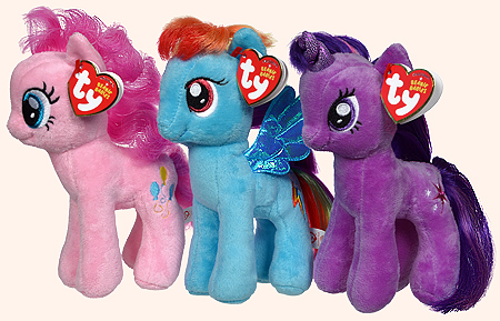 (Left to right) Pinkie Pie, Rainbow Dash and Twilight Sparkle
