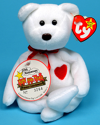 Valentino (Toys For Tots) - bear - Ty Beanie Babies
