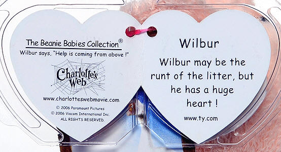 Wilbur (Charlotte's Web) - swing tag inside
