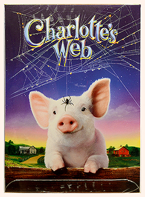 Movie DVD Charlotte's Web with Wilbur Beanie Baby - back