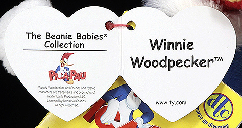 Winnie Woodpecker - swing tag inside