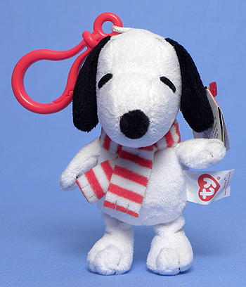 Winter Snoopy (key-clip) - Dog - Ty Beanie Babies