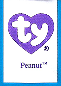 Peanut (blue ears) - tush tag front, 2nd gen, single