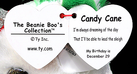 Candy Cane - swing tag inside