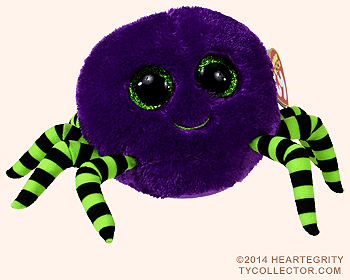 Crawly (purple with green-striped legs) - spider - Ty Beanie Boos