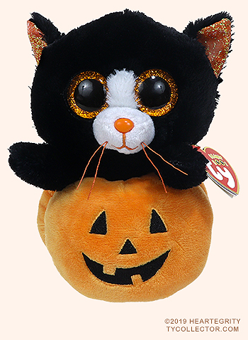 Edgar - cat in pumpkin - Ty Beanie Boos