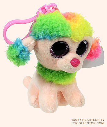 Rainbow (clip) - poodle - Ty Beanie Boos