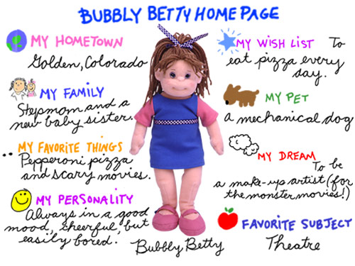 Bubbly Betty bio from the Ty website 