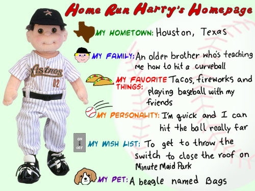 Home Run Harry bio from the Ty website