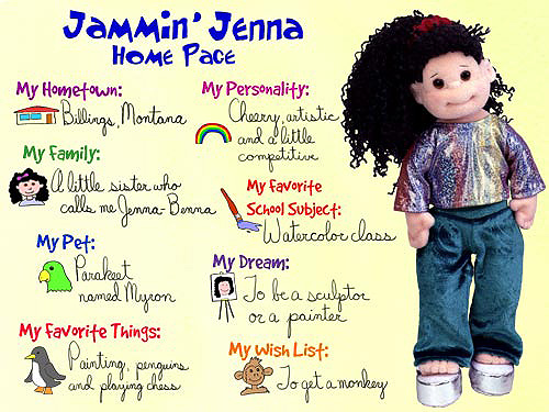 Jammin' Jenna bio from the Ty website 