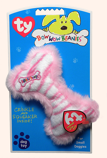 Pink Stripe (small) - bone - Ty Bow Wow Beanies
