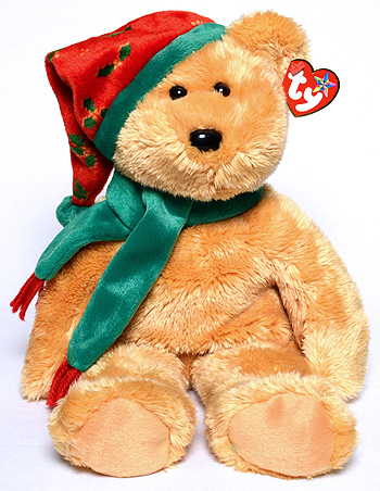 2003 Holiday Teddy - bear - Ty Beanie Buddies