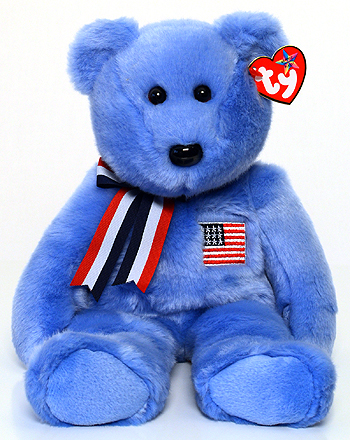 America (blue body) - bear - Ty Beanie Buddies