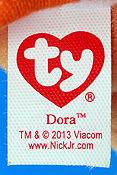 Dora (medium, 2013 redesign) - tush tag front