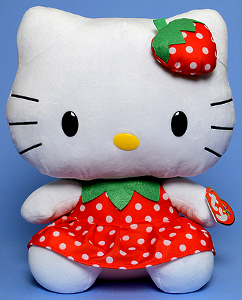 Hello Kitty (extra large, strawberry) - Cat - Ty Beanie Buddies
