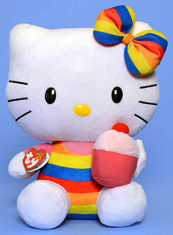 Hello Kitty (large, rainbow) - Cat - Ty Beanie Buddies