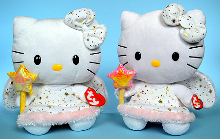 Hello Kitty angels - Classic UK version on left, US Buddy version on right