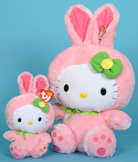 Hello Kitty (bunny costume) Beanie Baby and Buddy versions
