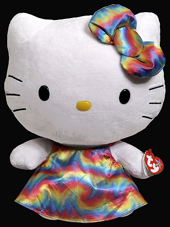 Hello Kitty (rainbow dress, large) - cat - Ty Beanie Buddies