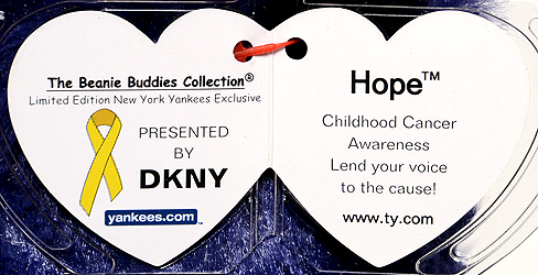 Hope (breast cancer awareness) - bear - Ty Beanie Buddies