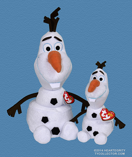 Olaf in Beanie Baby and Beanie Buddy sizes