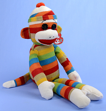 Socks the Sock Monkey (stripes) - Ty Beanie Buddies