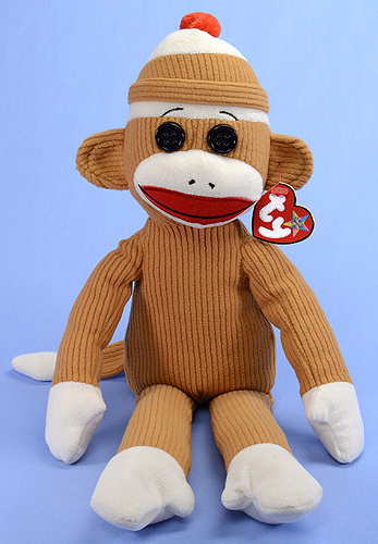 Socks the Sock Monkey (tan) - Ty Beanie Buddies