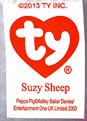 Suzy Sheep - tush tag front