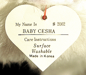 Baby Cesha - swing tag back