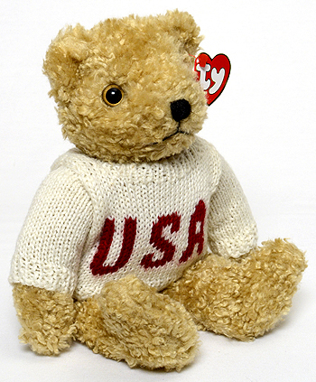 Baby Curly (white USA sweater) - bear - Ty Classics / Plush