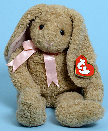Curly Bunny (pink ribbon, 17-inch) - rabbit - Ty Plush / Classic