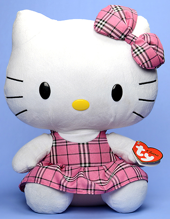 Hello Kitty (large, tartan plaid) - cat - Ty Classic / Plush