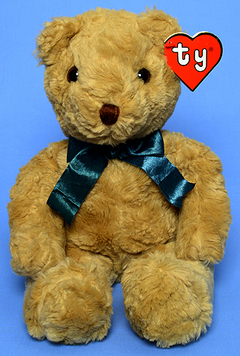 Rumples (gold with green ribbon) - bear - Ty Classic / Plush