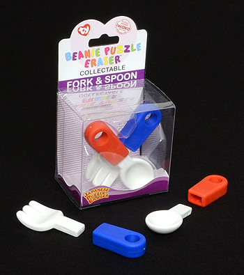 Fork & Spoon - Ty Beanie Puzzle Erasers