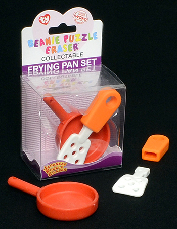Frying Pan Set - Ty Beanie Puzzle Erasers