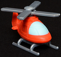 Helicopter (red) - Ty Puzzle Eraser