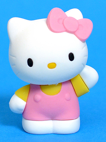 Hello Kitty (pink overalls, standing) - cat - Ty Puzzle Eraser