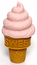 Ice Cream Cone (strawberry) - Ty Beanie Puzzle Erasers