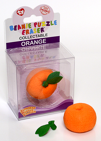 Orange - Ty Beanie Puzzle Erasers