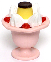Parfait (flan in pink cup) - Ty Beanie Puzzle Erasers