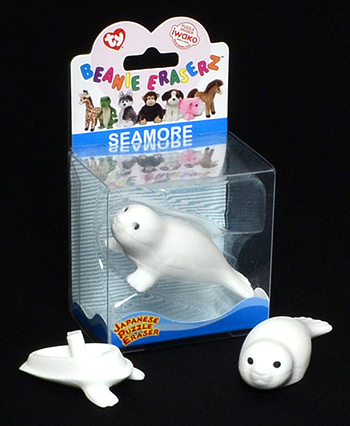 Seamore - seal - Ty Beanie Eraserz / Puzzle Erasers