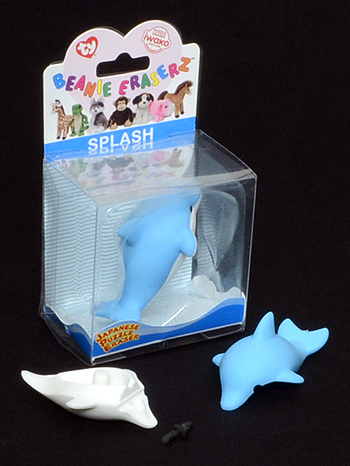Splash - dolphin - Ty Beanie Eraserz / Puzzle Erasers